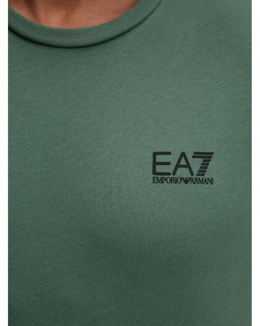 EA7 Green Logo-Print Short-Sleeve T-Shirt for men