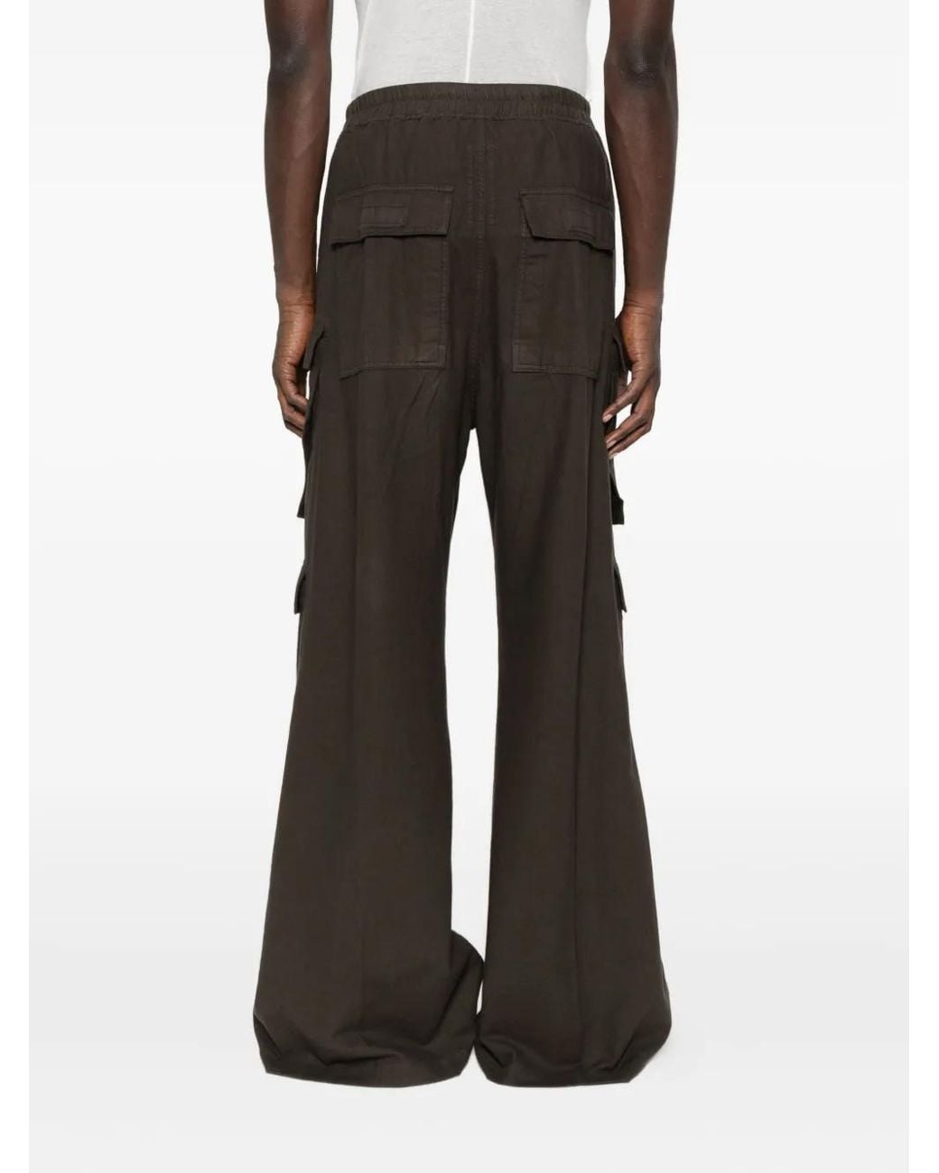 Rick Owens Brown Wool Cargo Trousers for men