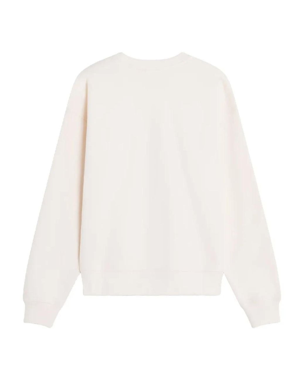 Maison Kitsuné White Embroidered-Cotton Sweatshirt