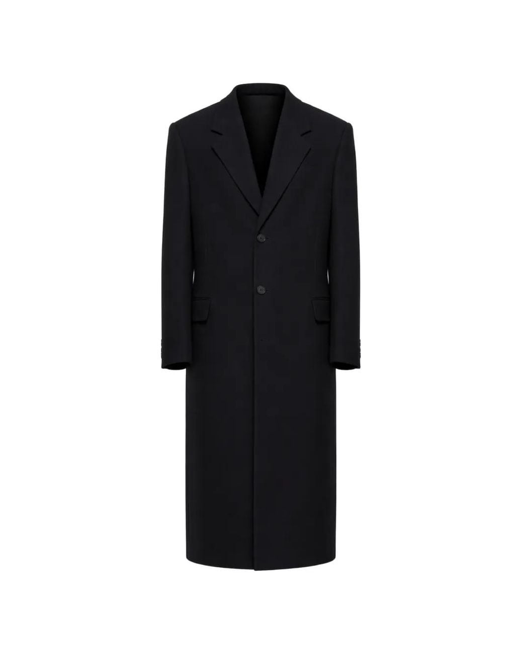 The Row Black Buttoned Coat for men