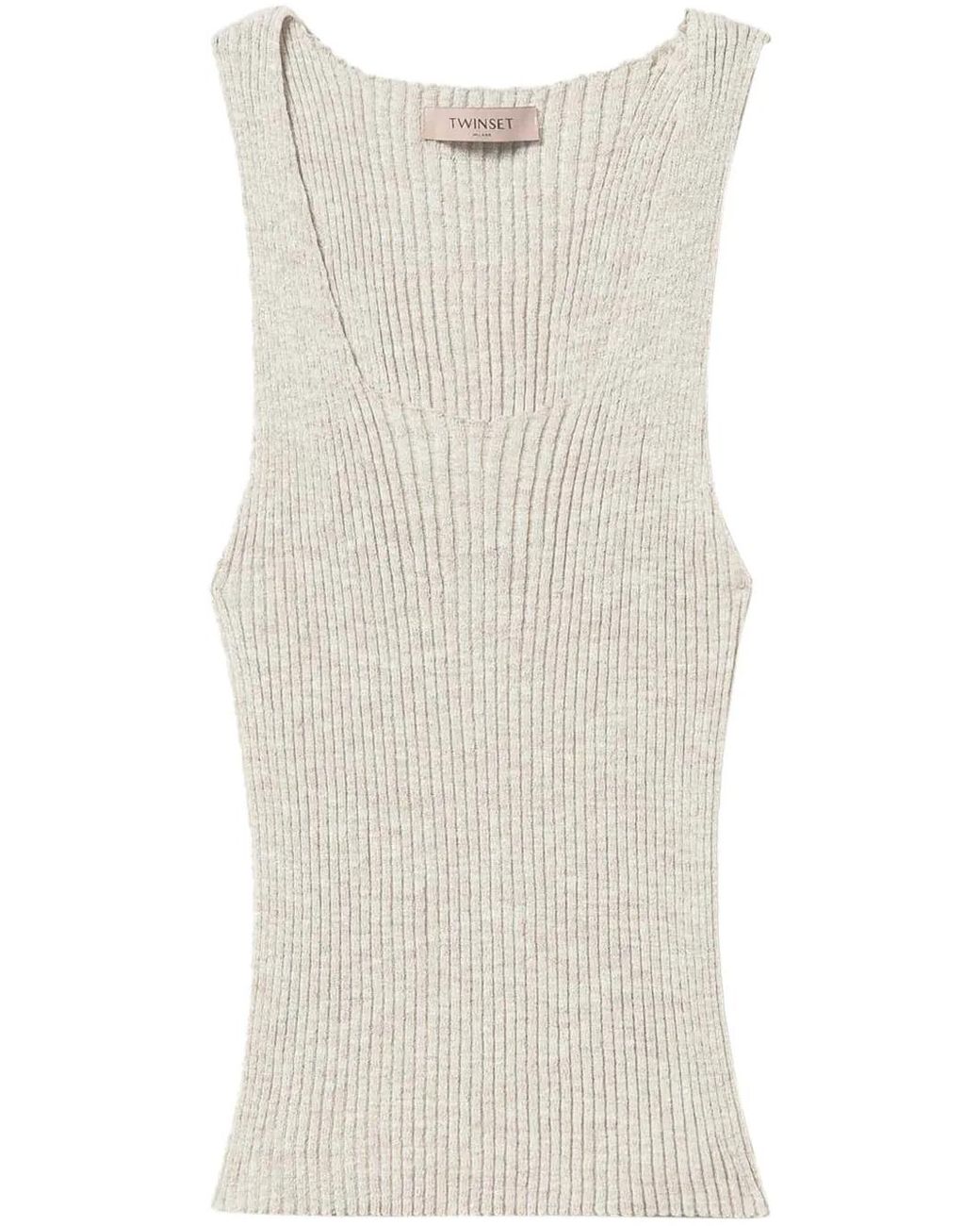 Twinset Gebreide Top in het Natural