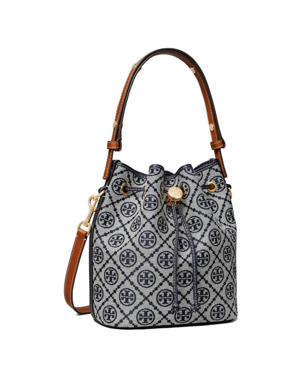Tory Burch Black T Monogram Bucket Bag