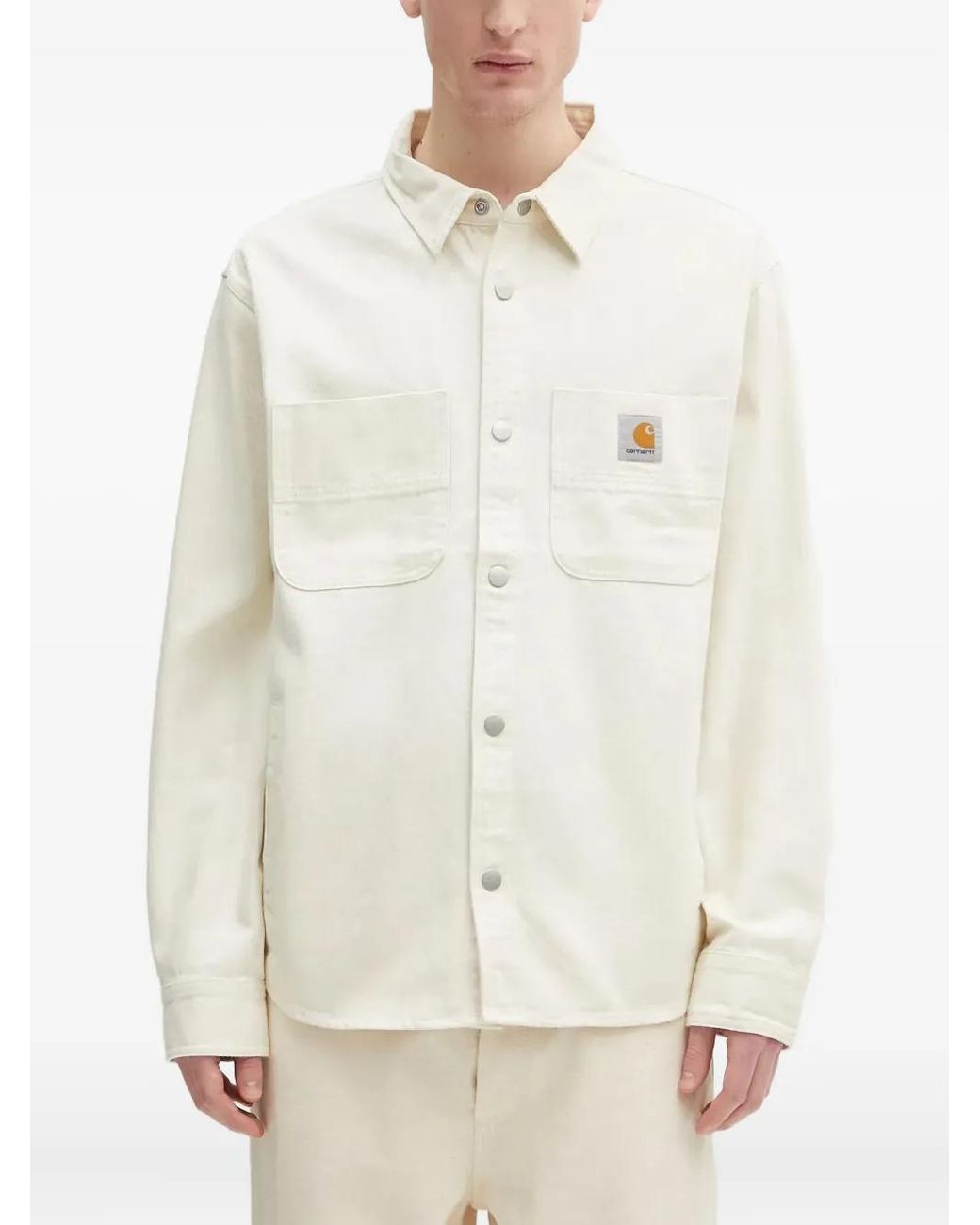 Carhartt White Clink Patch-Pocket Overshirt for men
