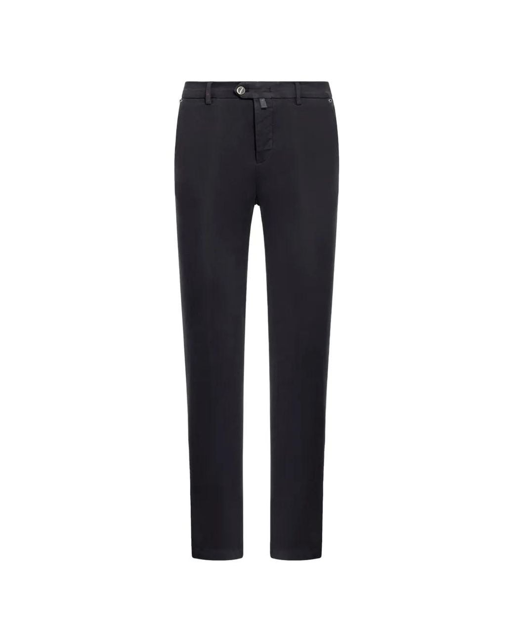 Kiton Blue Straight-Leg Trousers for men