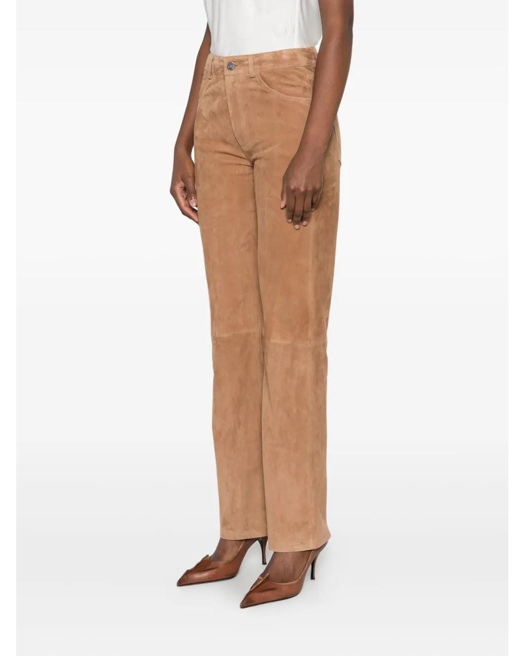 Arma Brown Suede Pocket Trousers