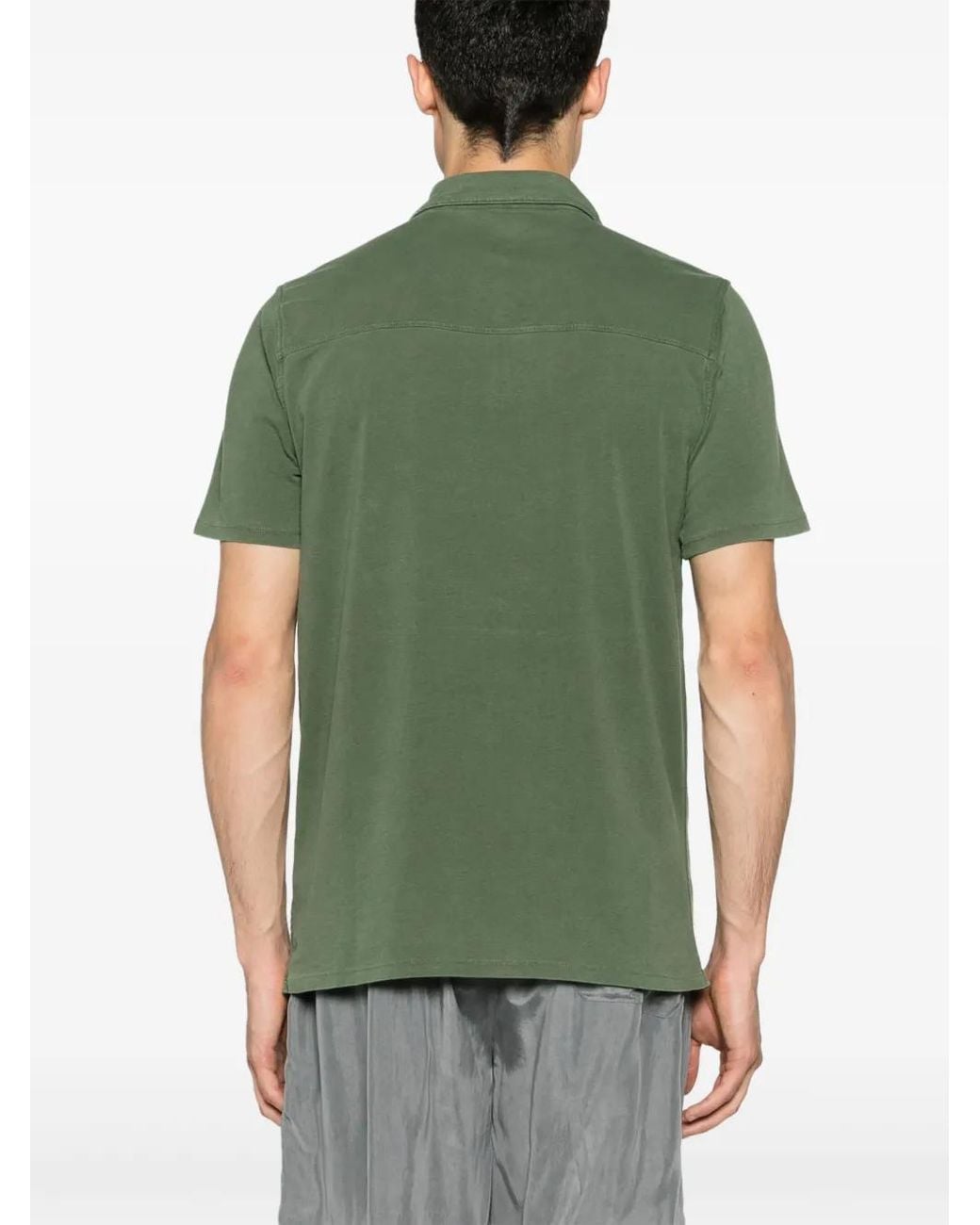 Majestic Filatures Green Organic Cotton-Blend Polo Shirt for men