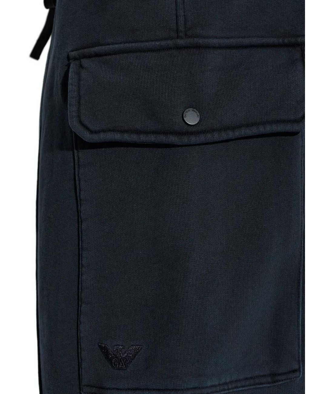 Emporio Armani Blue Cargo Trousers for men
