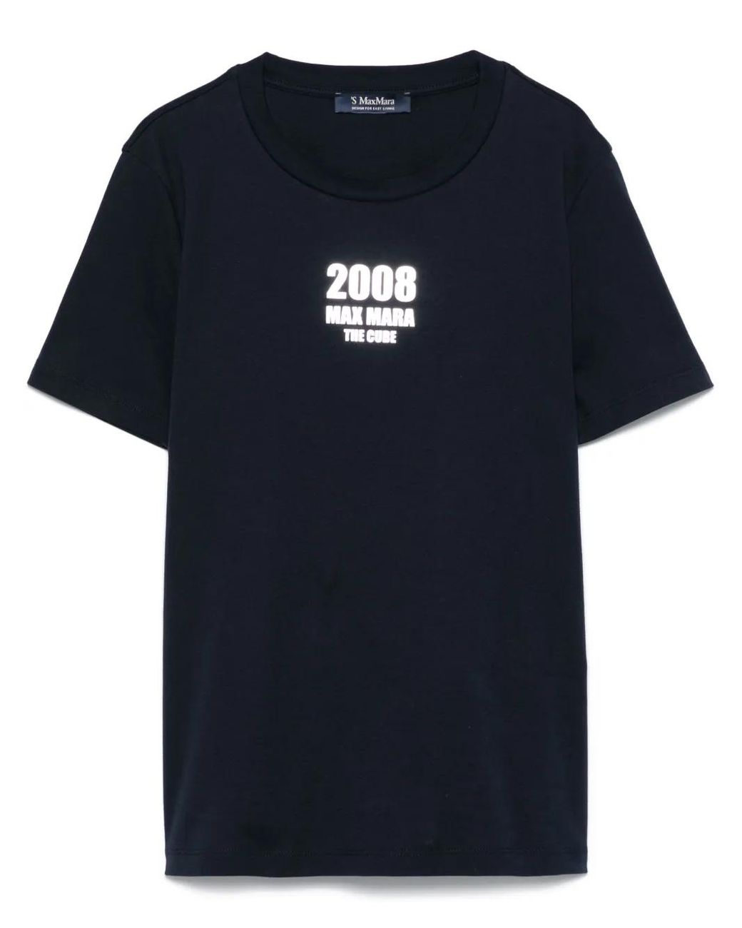 Max Mara Blue Logo Cotton T-Shirt