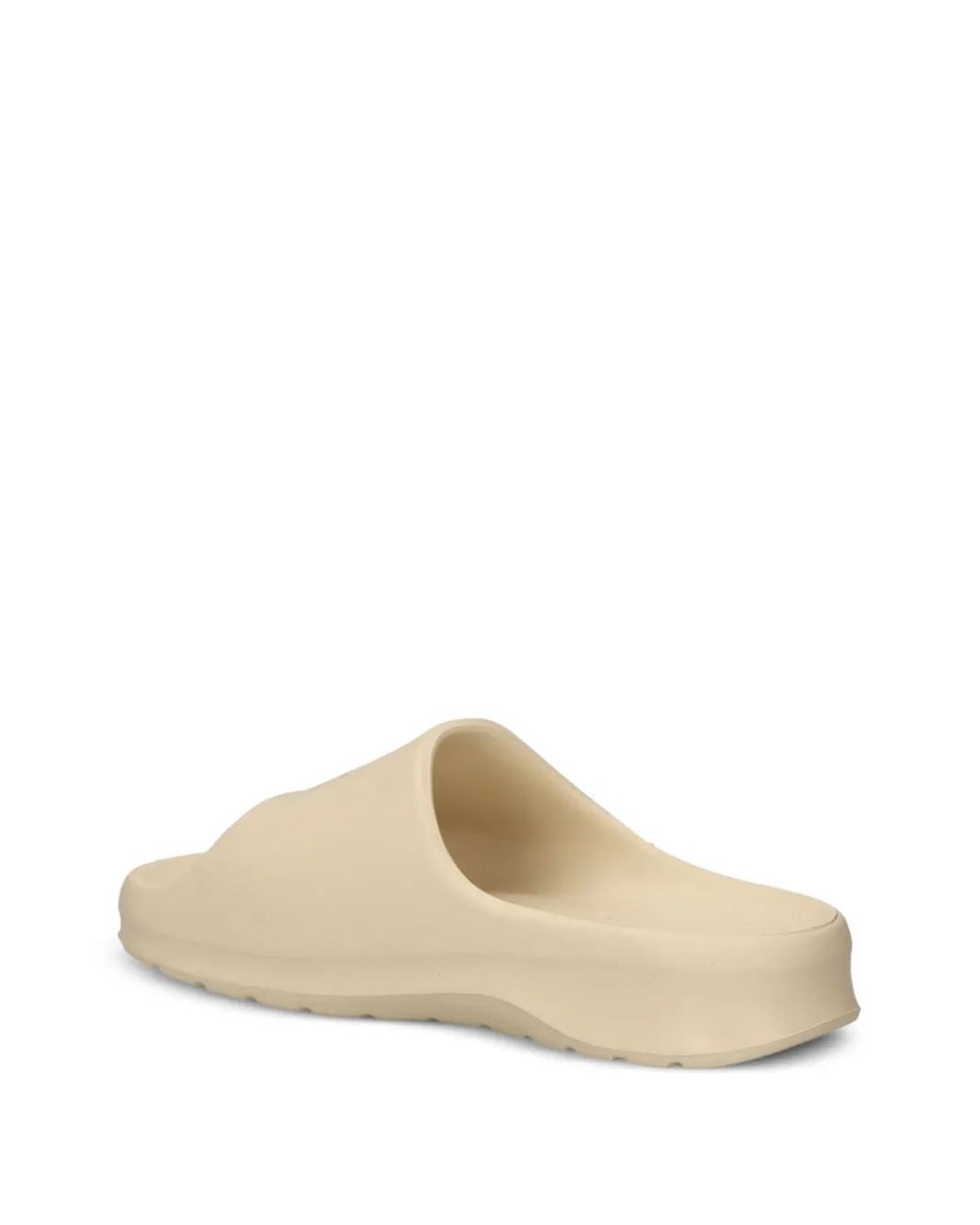 Lacoste Natural Crocodile-Logo Platform Slides