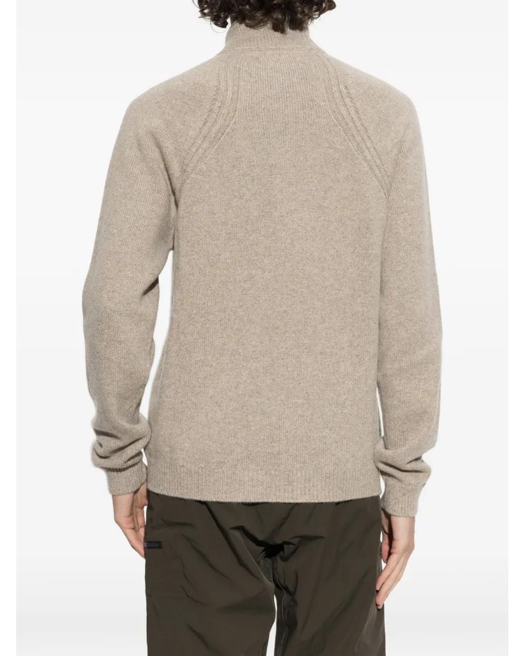 Sease Natural Mouliné 2.0 Quarter-Zip Cashmere Sweater for men