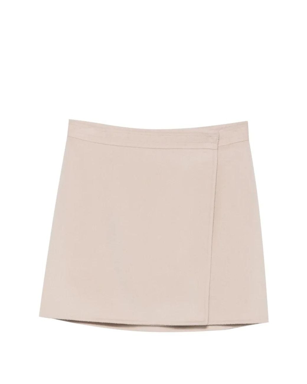 Semicouture Natural Straight-Hem Mini Skirt