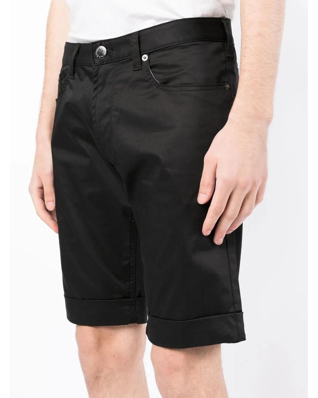 Emporio Armani Black Cotton Shorts for men