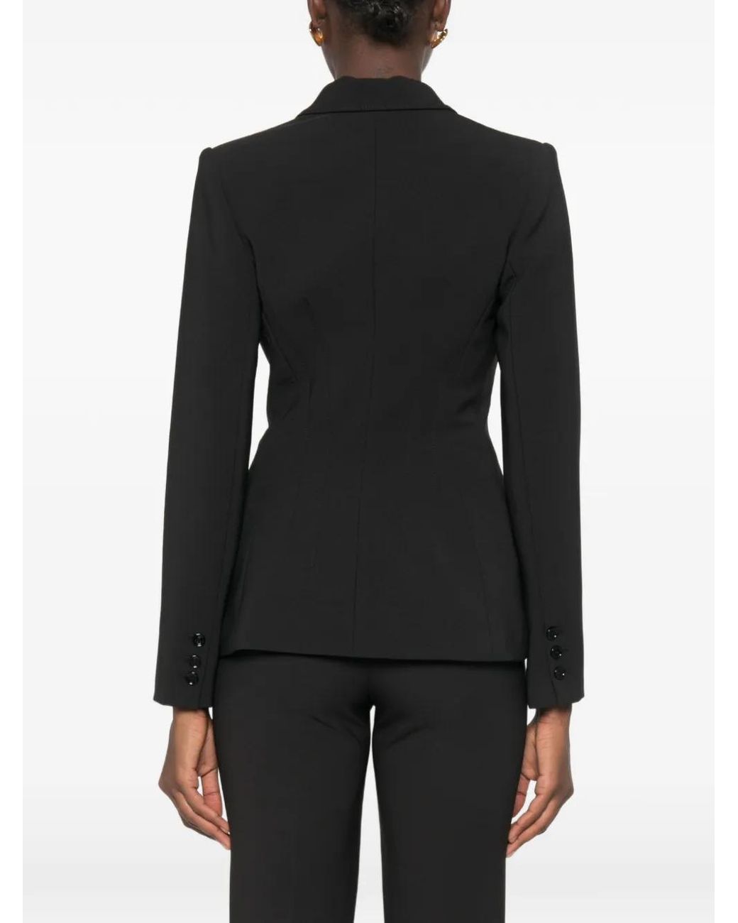 Elisabetta Franchi Black Polyester Elastane Jacket