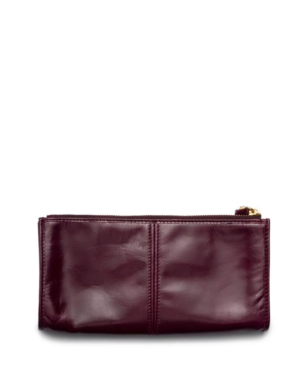Prada Purple Large Logo-Plaque Leather Wallet