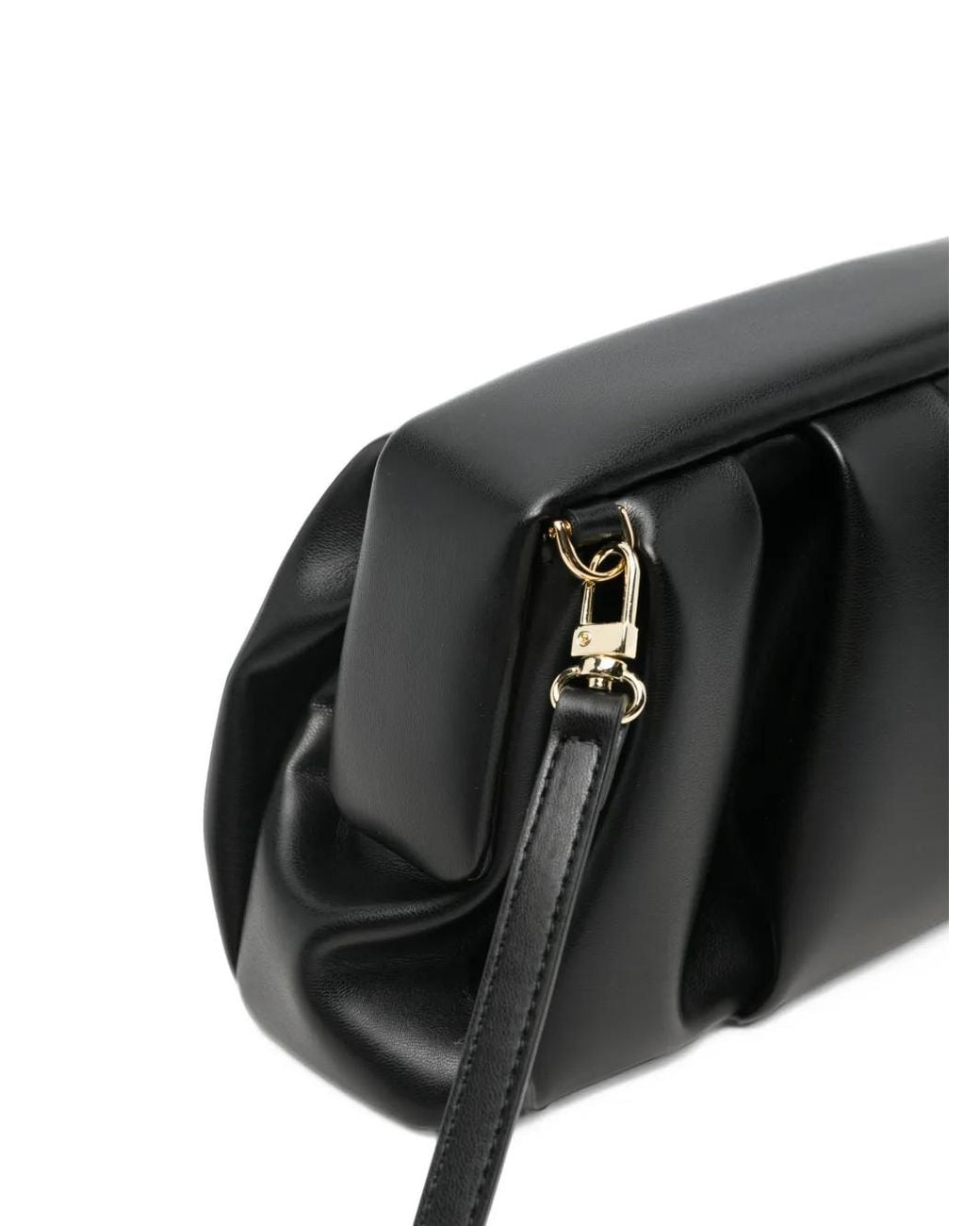 THEMOIRÈ Black Athena Ruched Pochette Bag