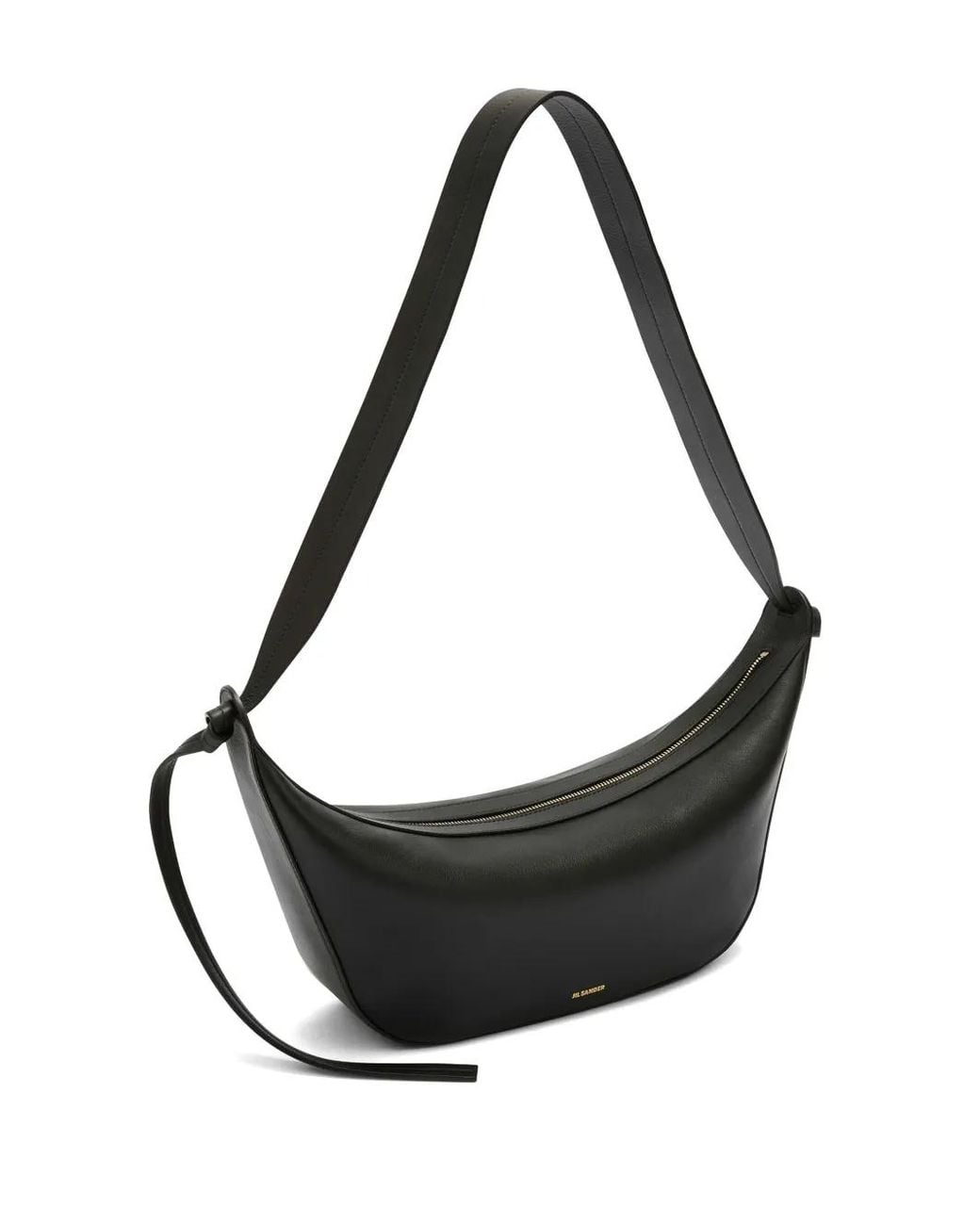 Jil Sander Black Knot Leather Shoulder Bag