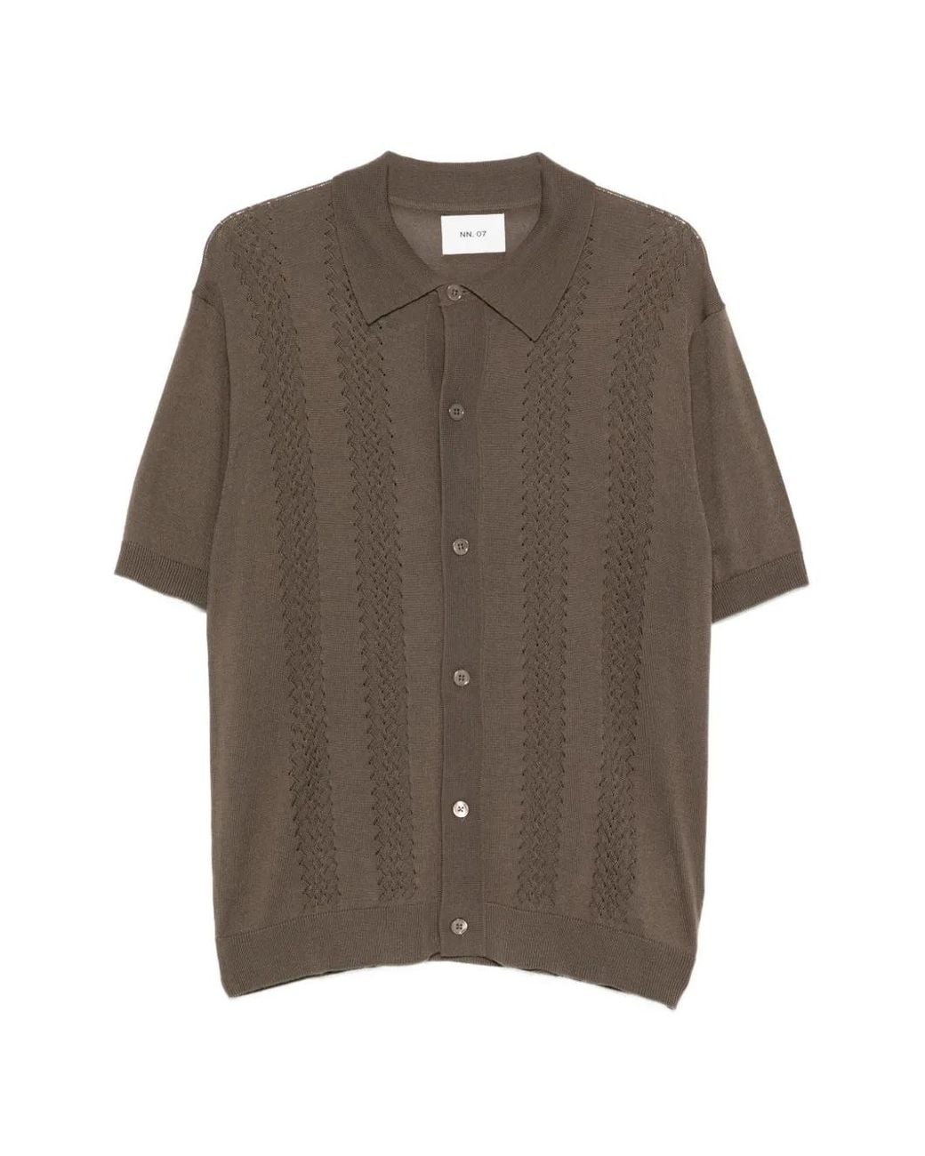 NN07 Brown Cardigan Thor En Laine Mélangée for men