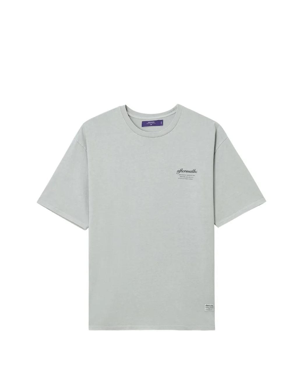 AFTERMATHS Gray Logo-Print Cotton T-Shirt for men