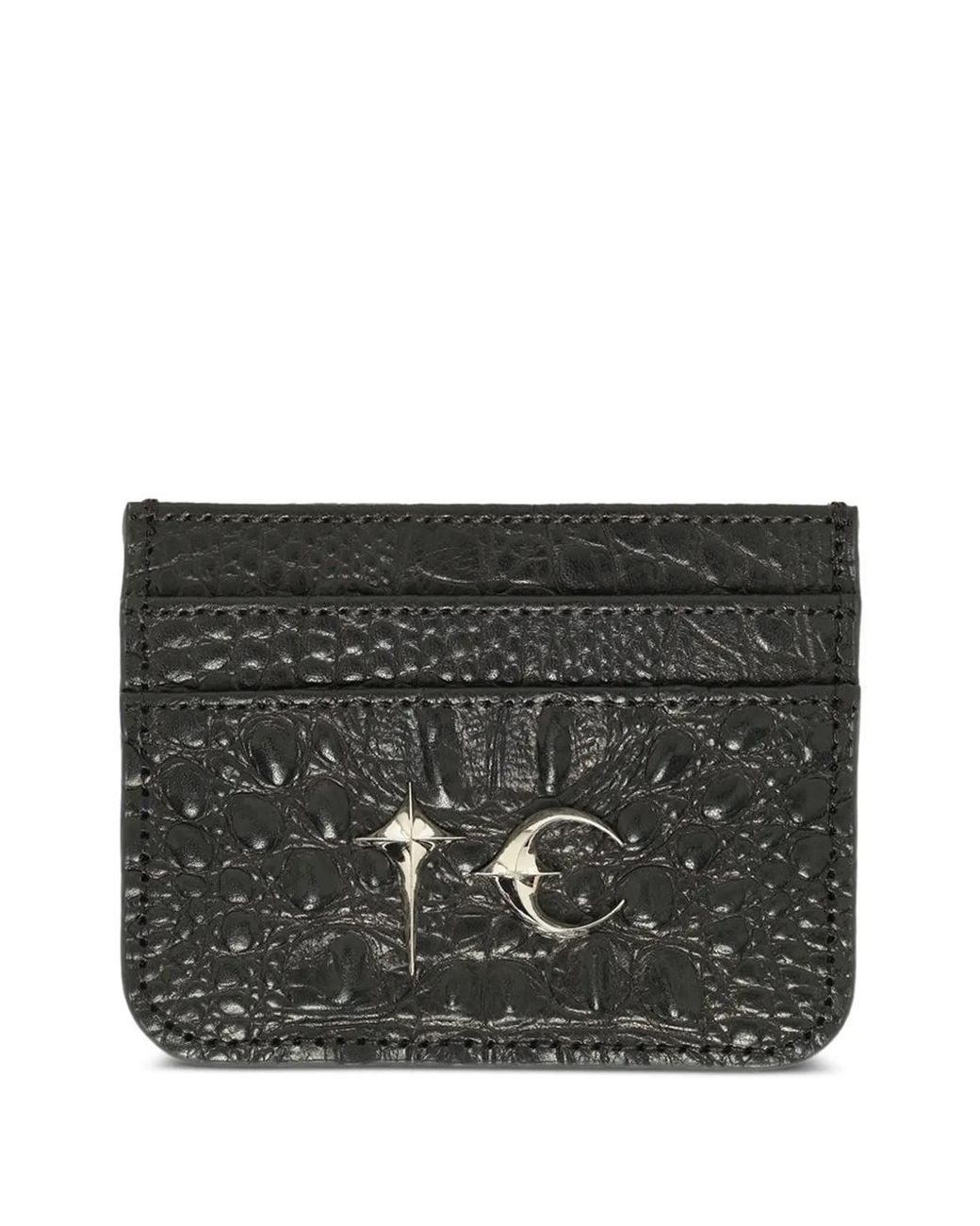 THUG CLUB Black Crocodile Card Holder for men