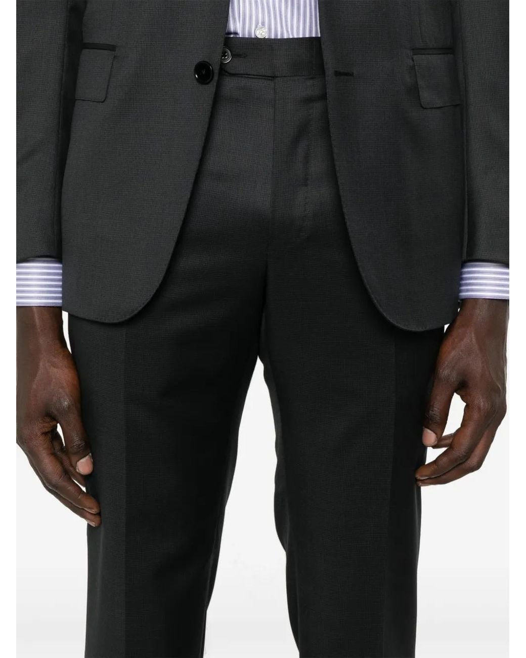 Zegna Black Wool Suit for men