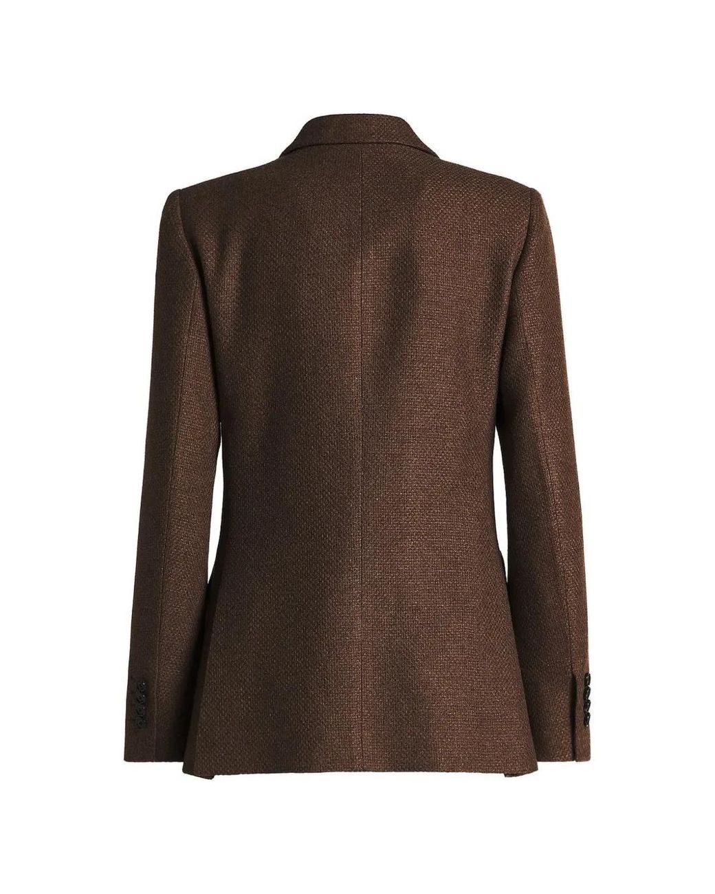Kiton Brown Single-Breasted Notch-Lapels Blazer
