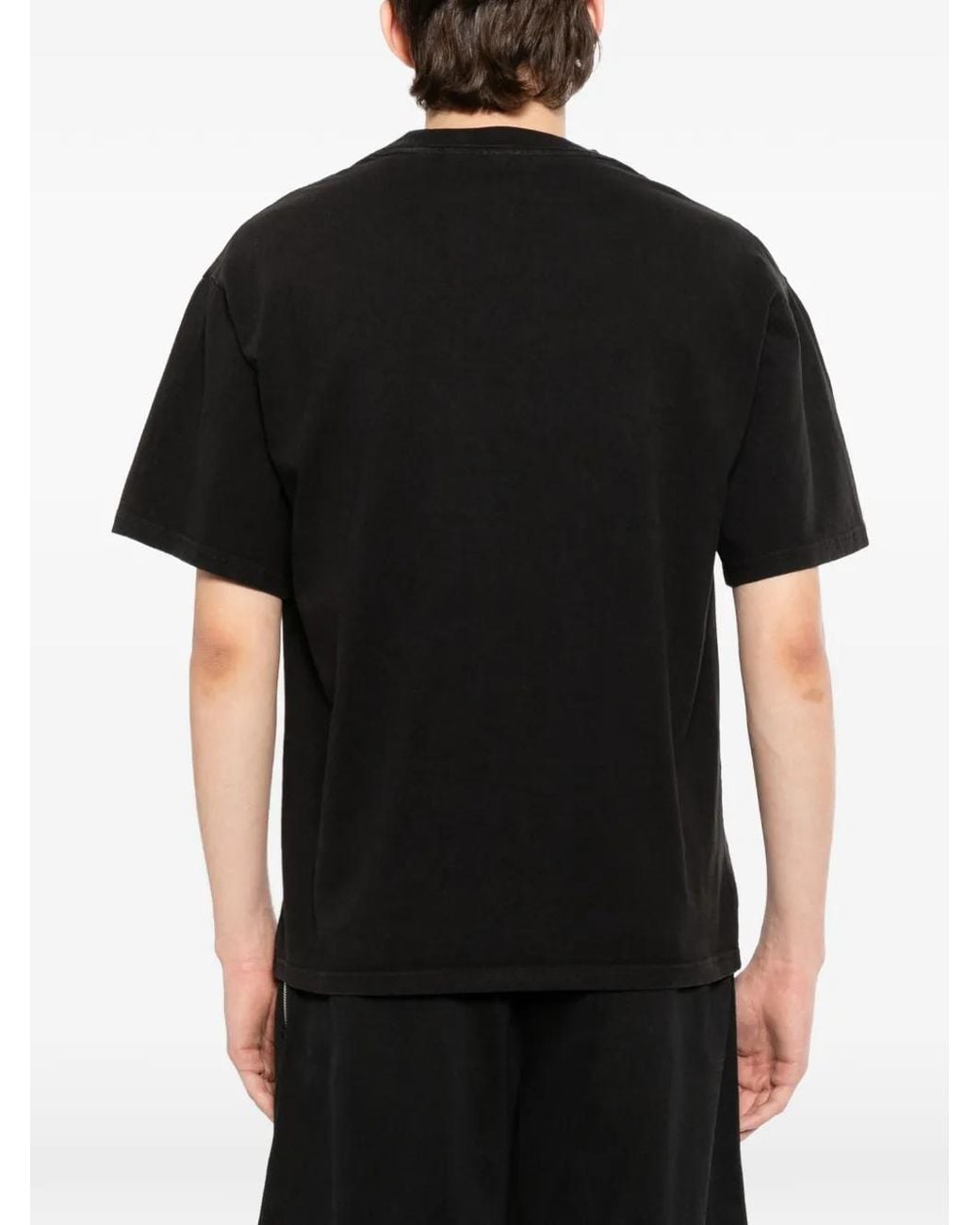 WARMAN Black Crew Neck T-Shirt for men