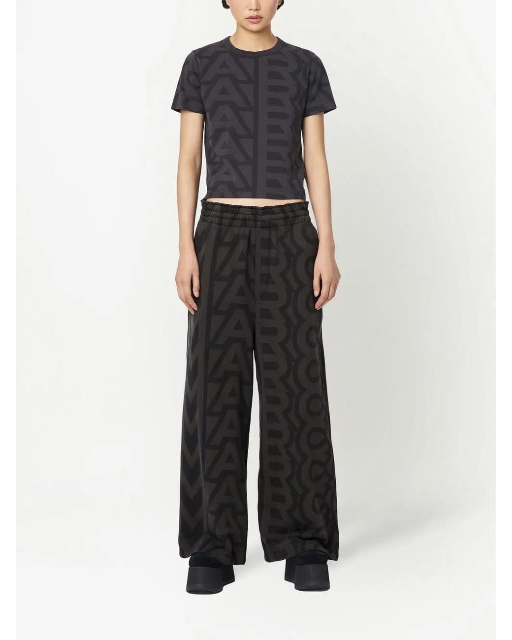 Marc Jacobs Black Monogram Oversized Track Pants