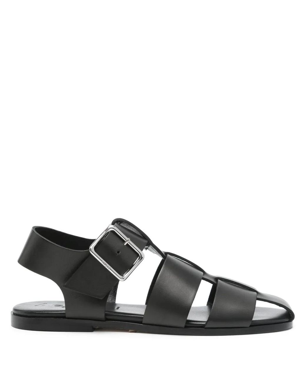 Aeyde Black Caged Sandals
