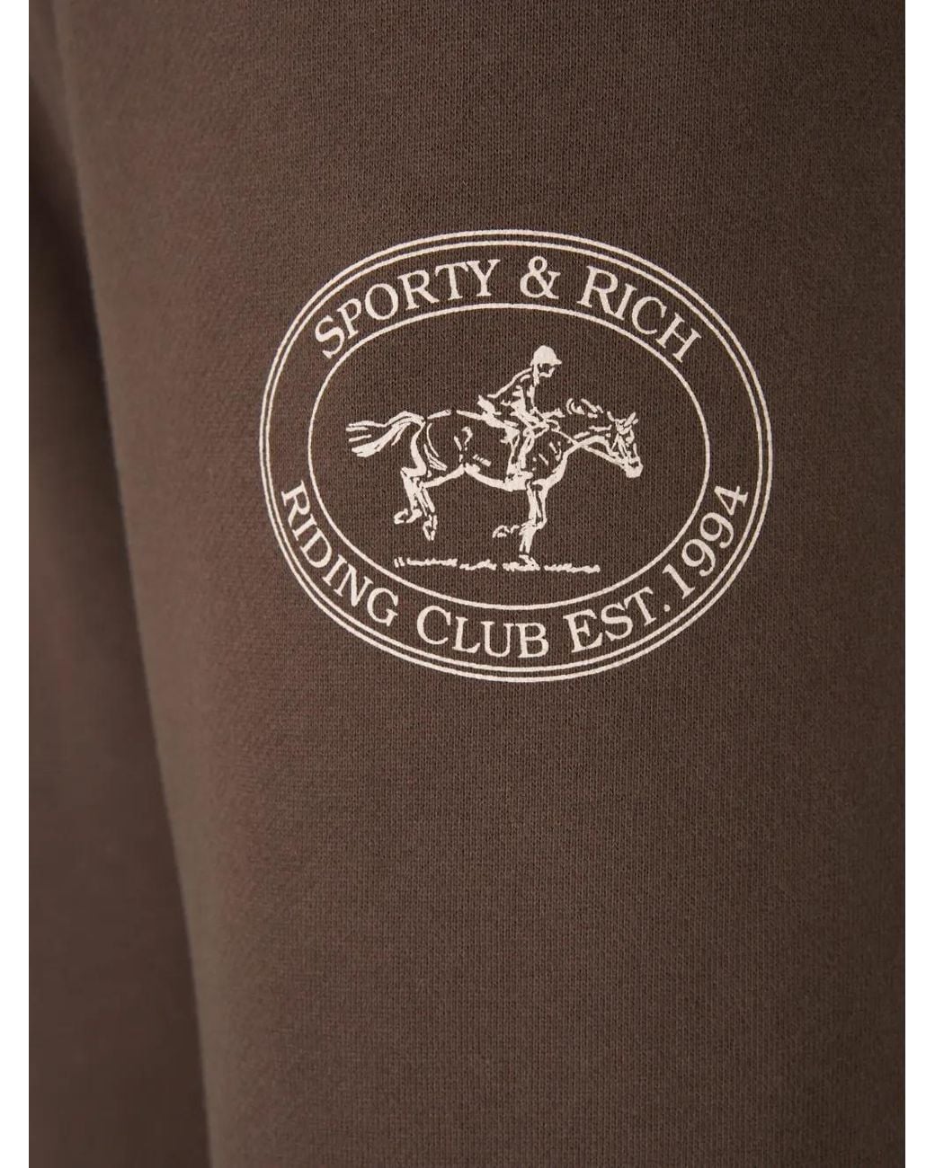 Sporty & Rich Brown Logo-Print Track Pants