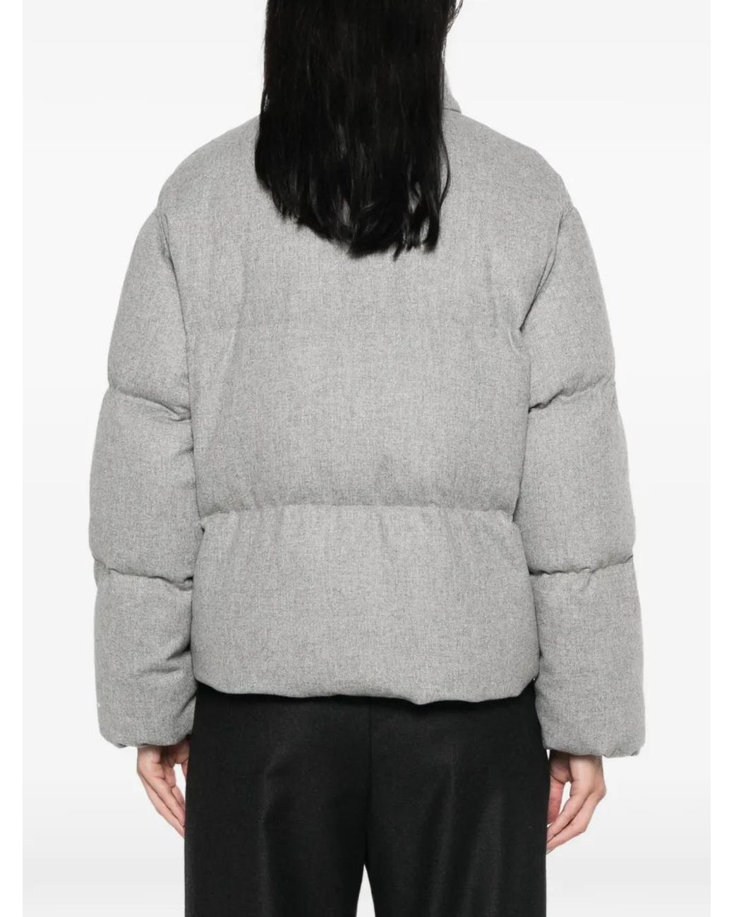 Panicale Gray Padded High-Neck Jacket