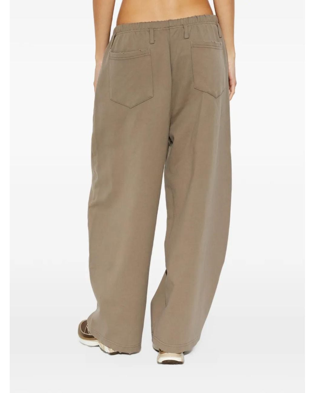 M I S B H V Natural Graphic-Patch Drawstring Sweatpants