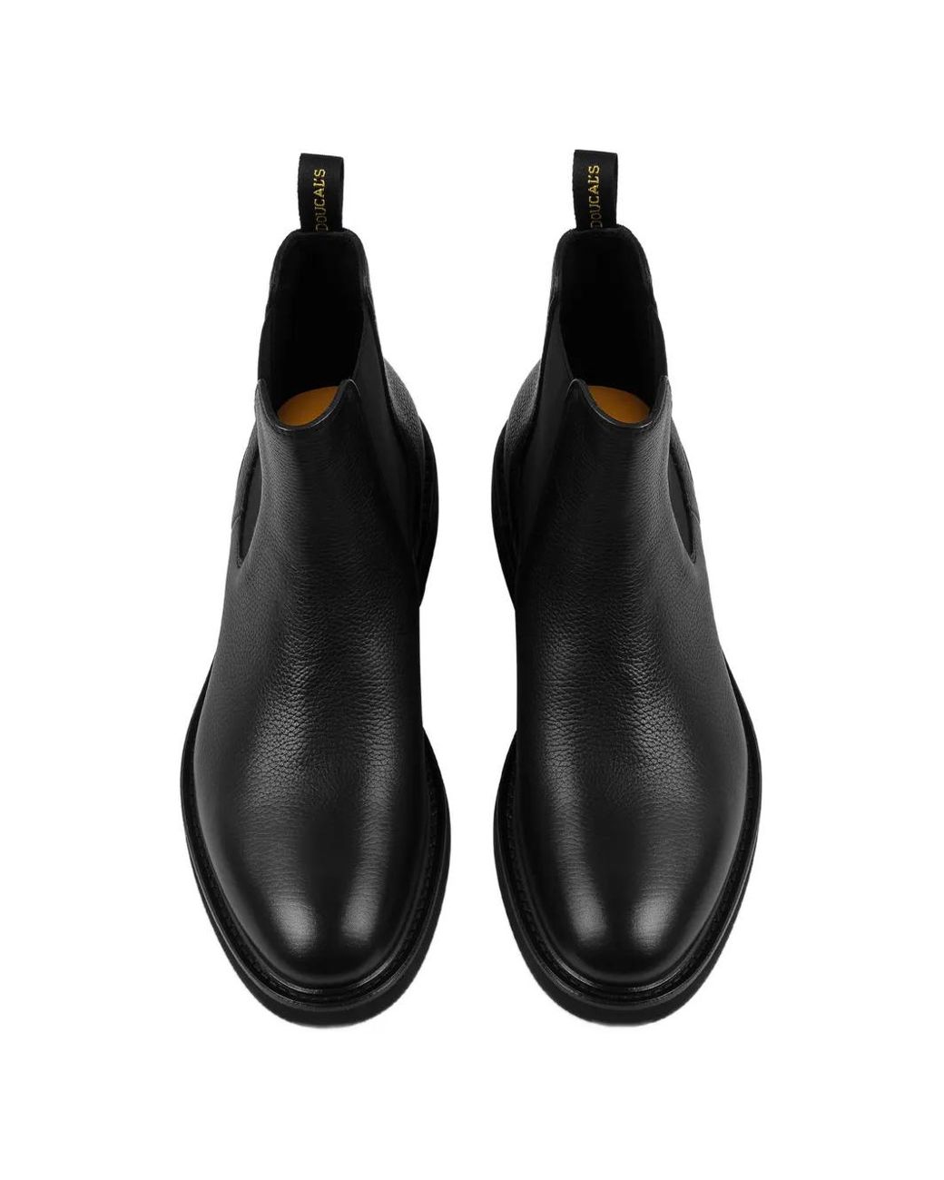 Doucal's Black Bottes En Cuir Foulonné for men