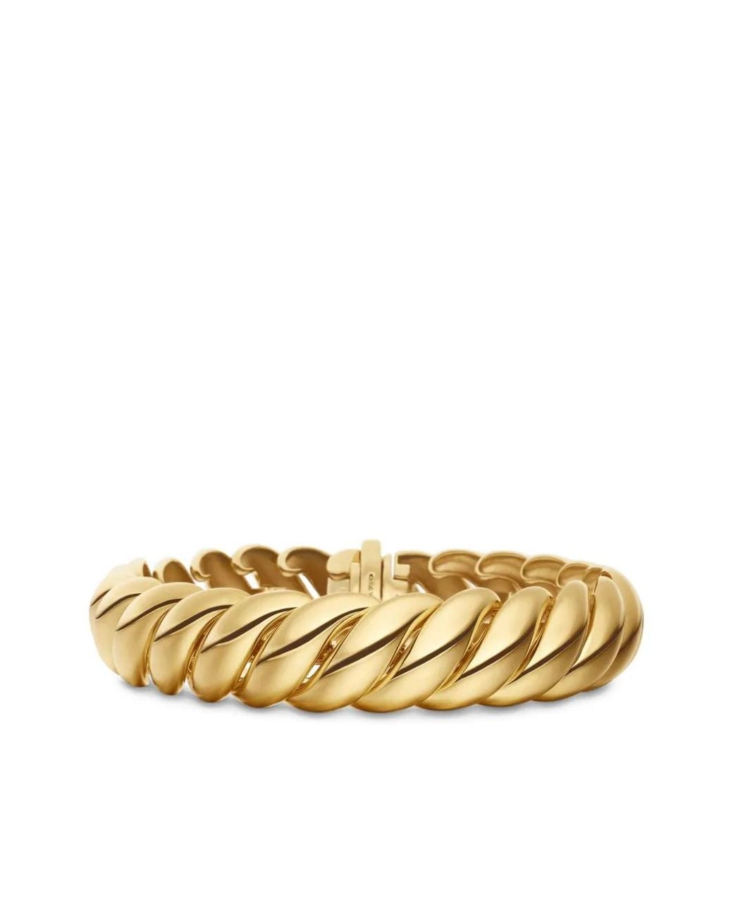 David Yurman Metallic 18Kt Sculpted Cable Bracelet (14Mm)