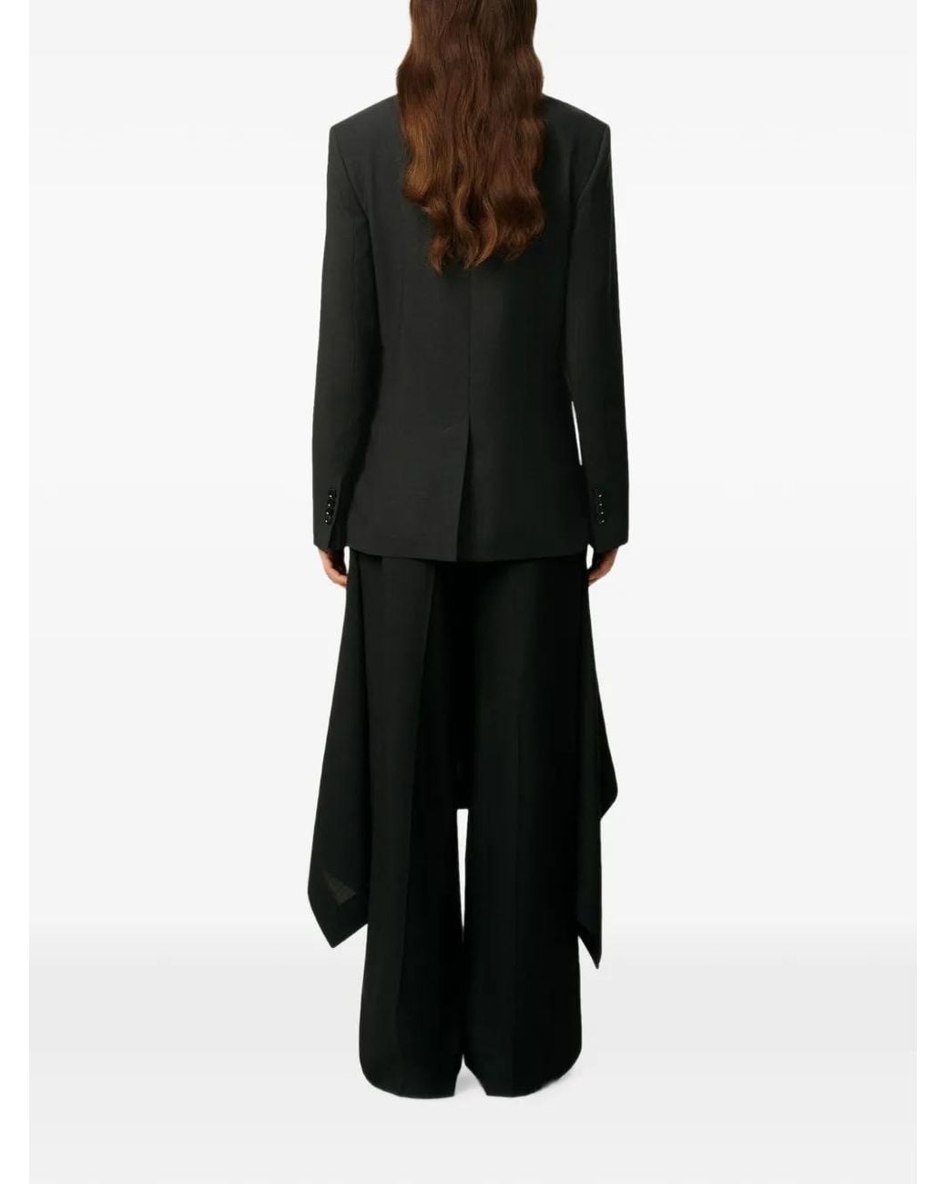 AMI Black Double-Breasted Wool Blazer