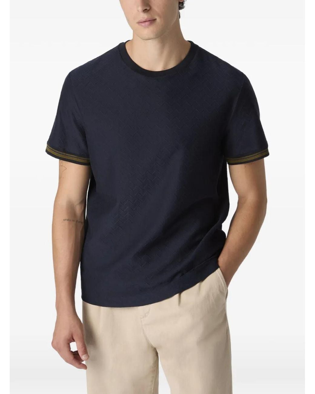 Missoni Blue Zigzag-Design T-Shirt for men
