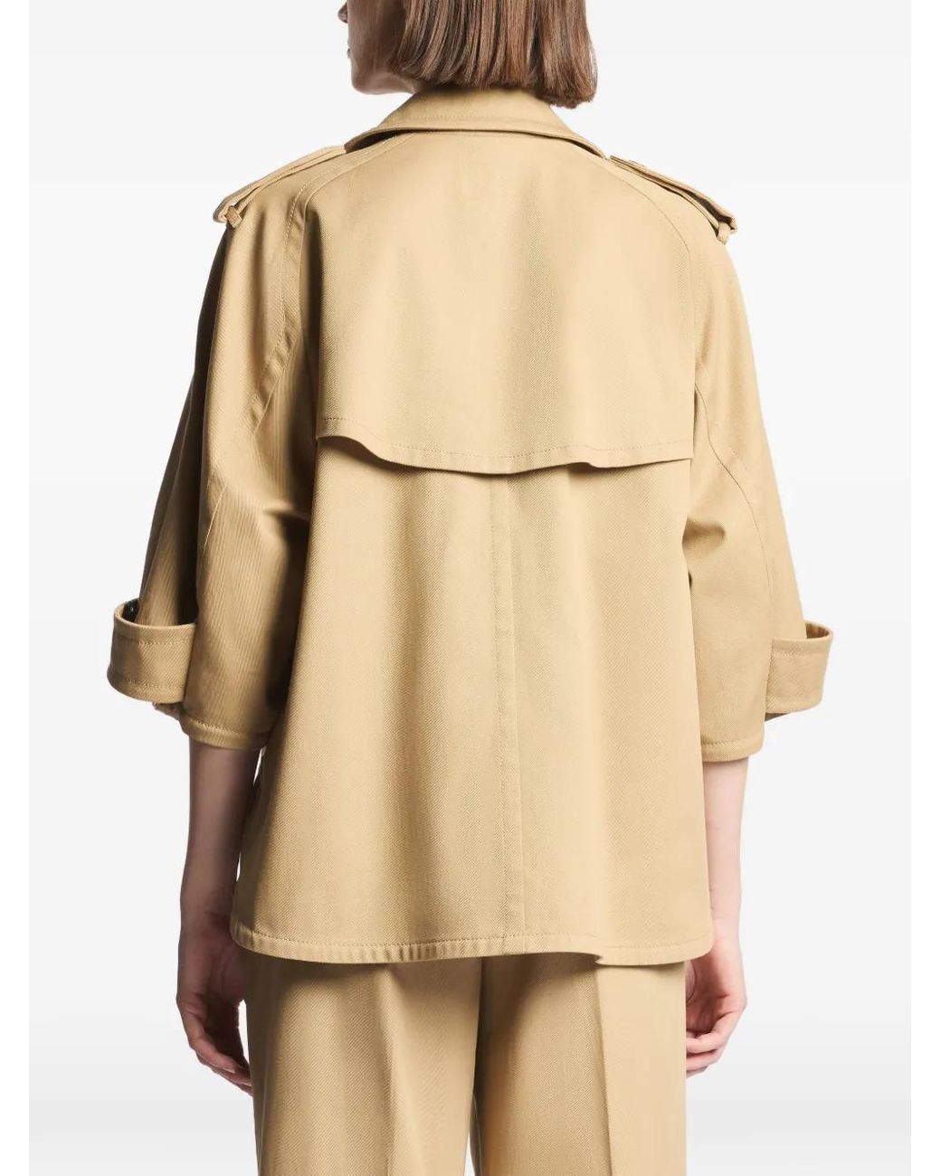 Fay Natural Double-Breasted Trench Jacket