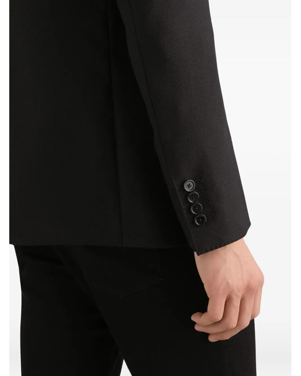 Dolce & Gabbana Black Two-Button Notch-Lapel Jacket for men