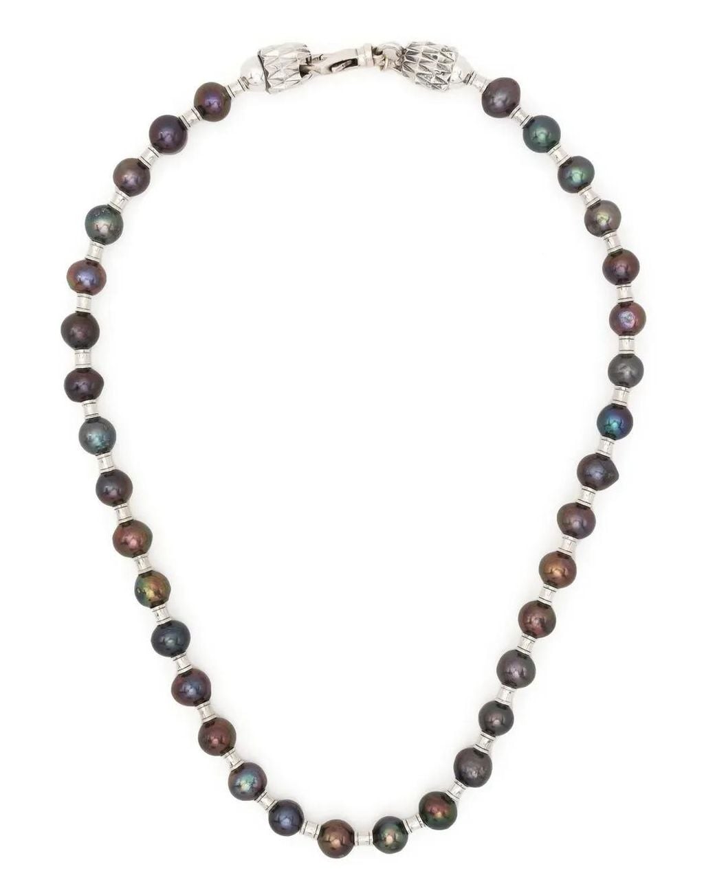 Emanuele Bicocchi Metallic Freshwater Pearl Necklace