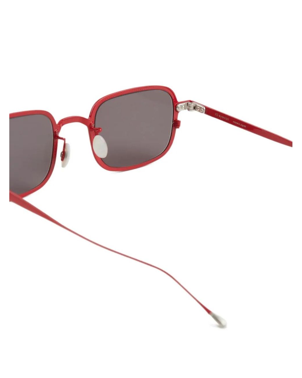 Eyevan 7285 Red Rectangle-Frame Sunglasses for men