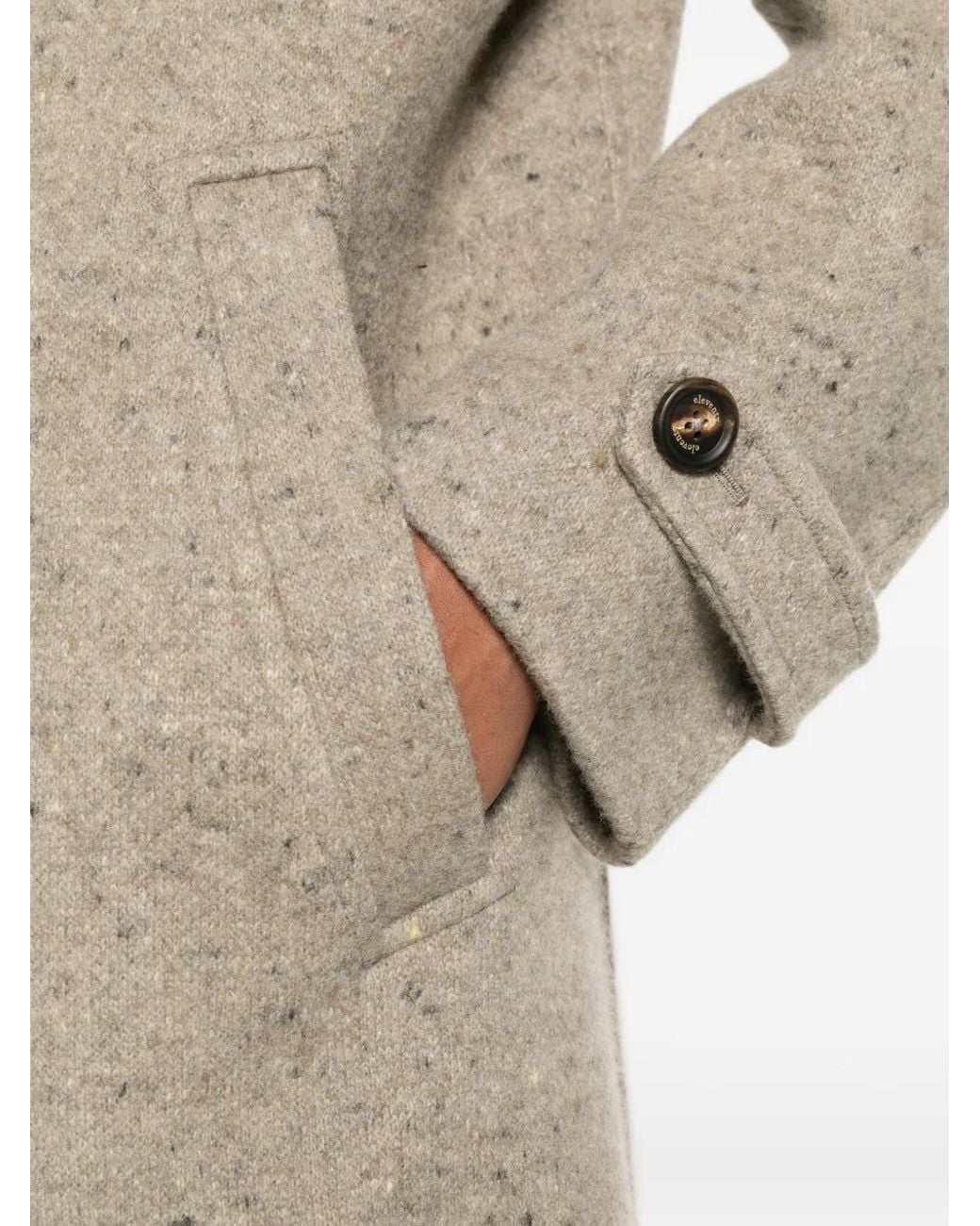 Eleventy Natural Button-Up Coat for men