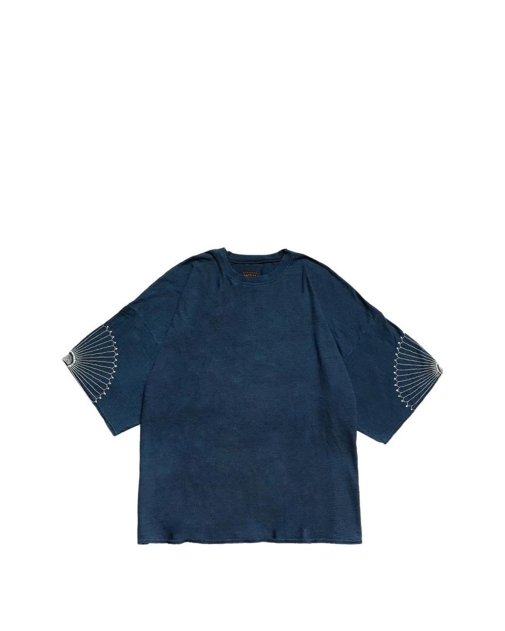 Kapital Blue Embroidery Oversized T-Shirt for men