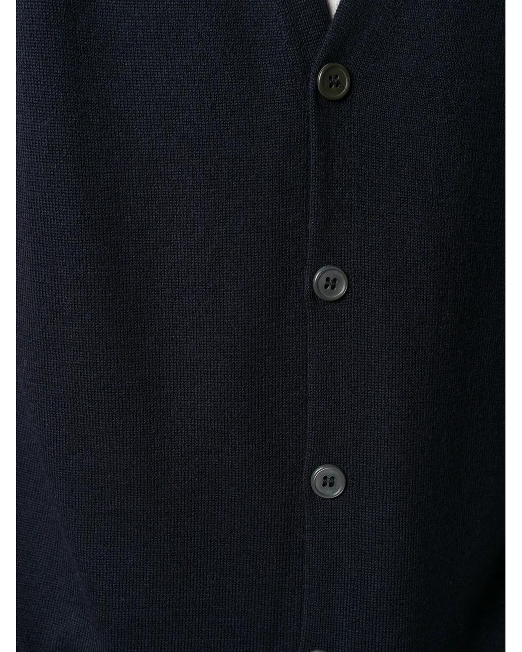 Barba Napoli Blue V-Neck Cardigan for men