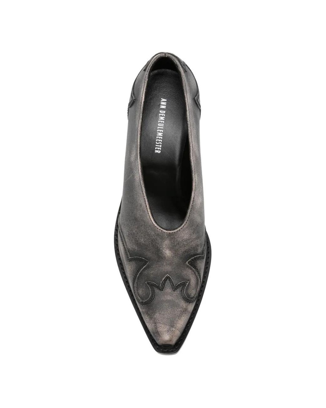 Ann Demeulemeester Gray Leather Pumps