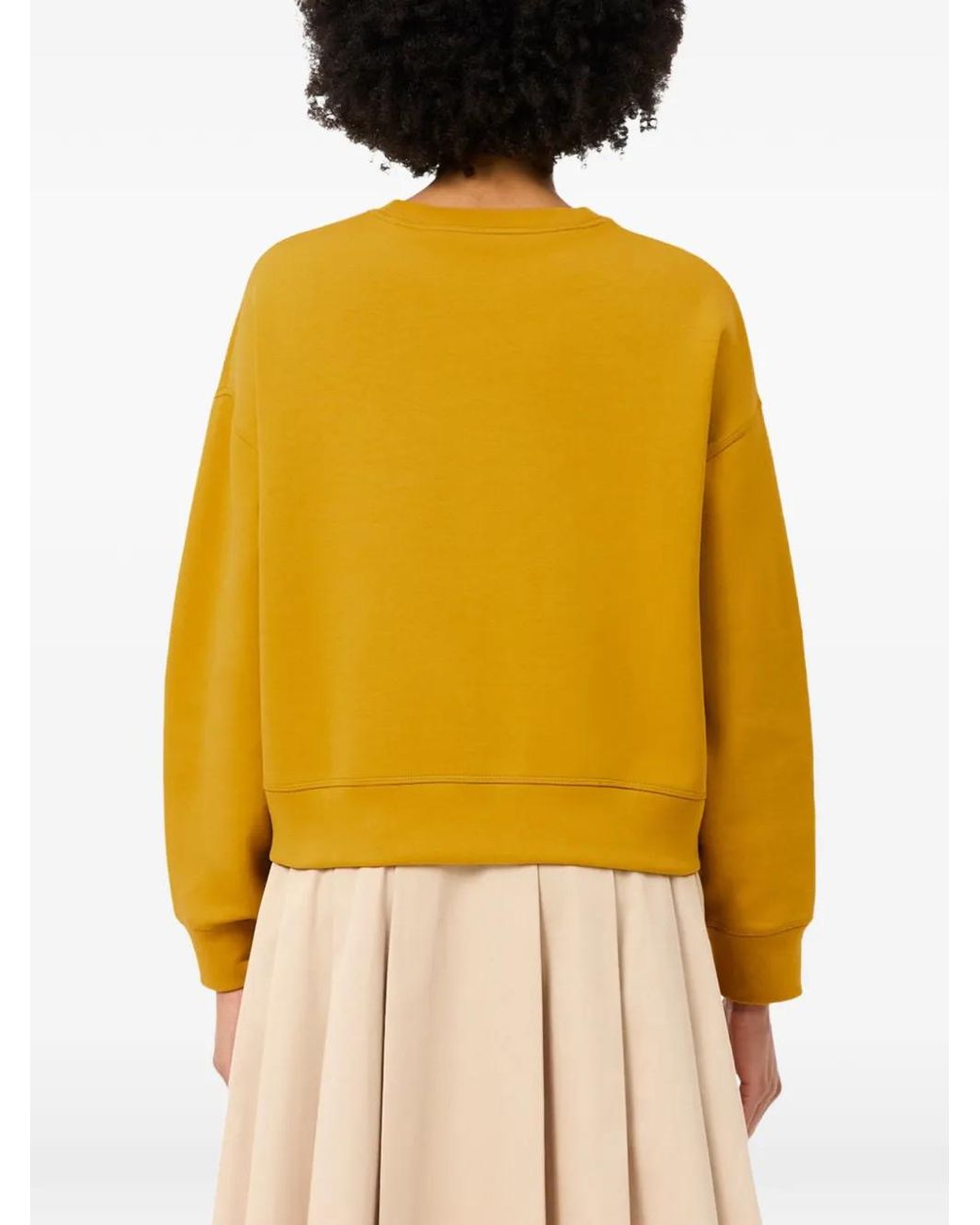 Lacoste Yellow Sweat À Patch Logo