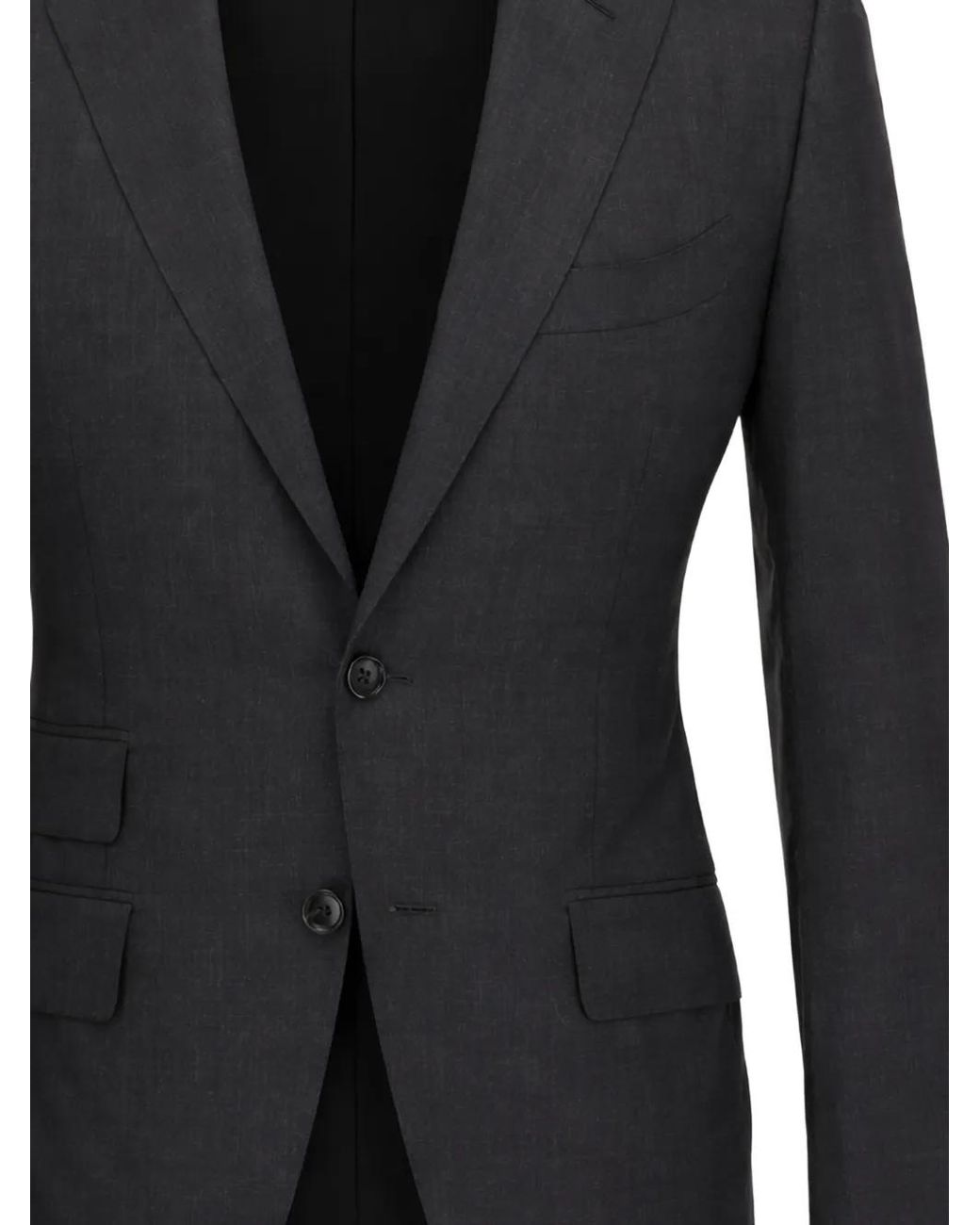 Tom Ford Black Blazer En Laine À Simple Boutonnage for men