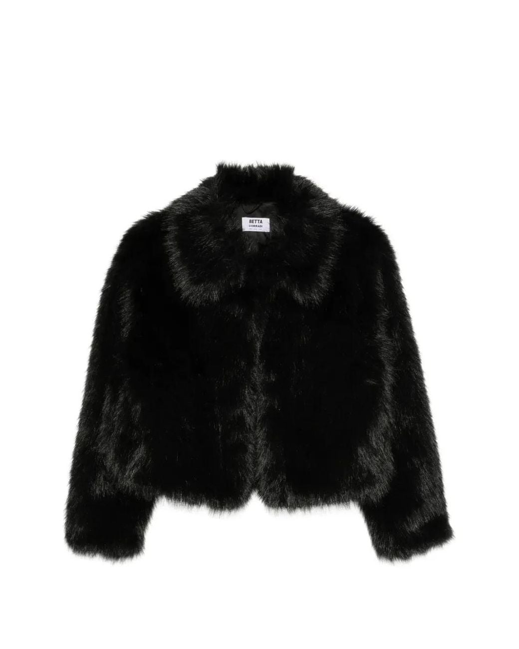 Betta Corradi Black Faux-Fur Jacket