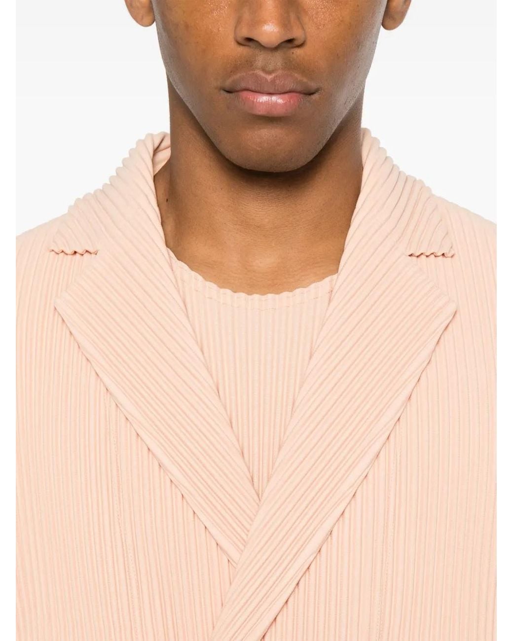 Homme Plissé Issey Miyake Pink Blazer À Effet Plissé for men
