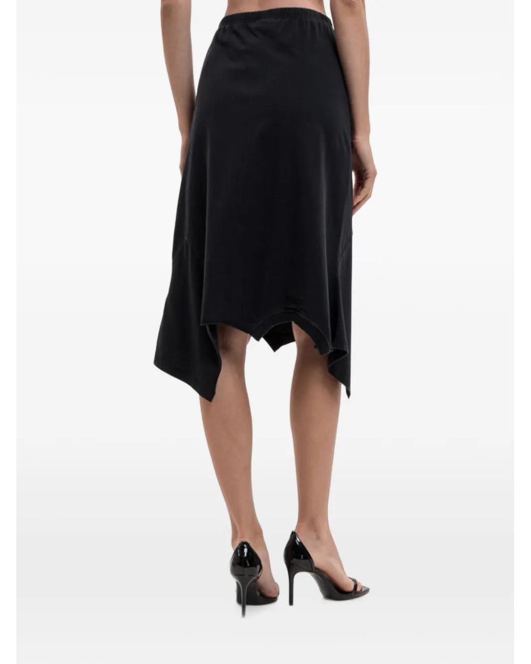 Vetements Black Asymmetric Midi Skirt