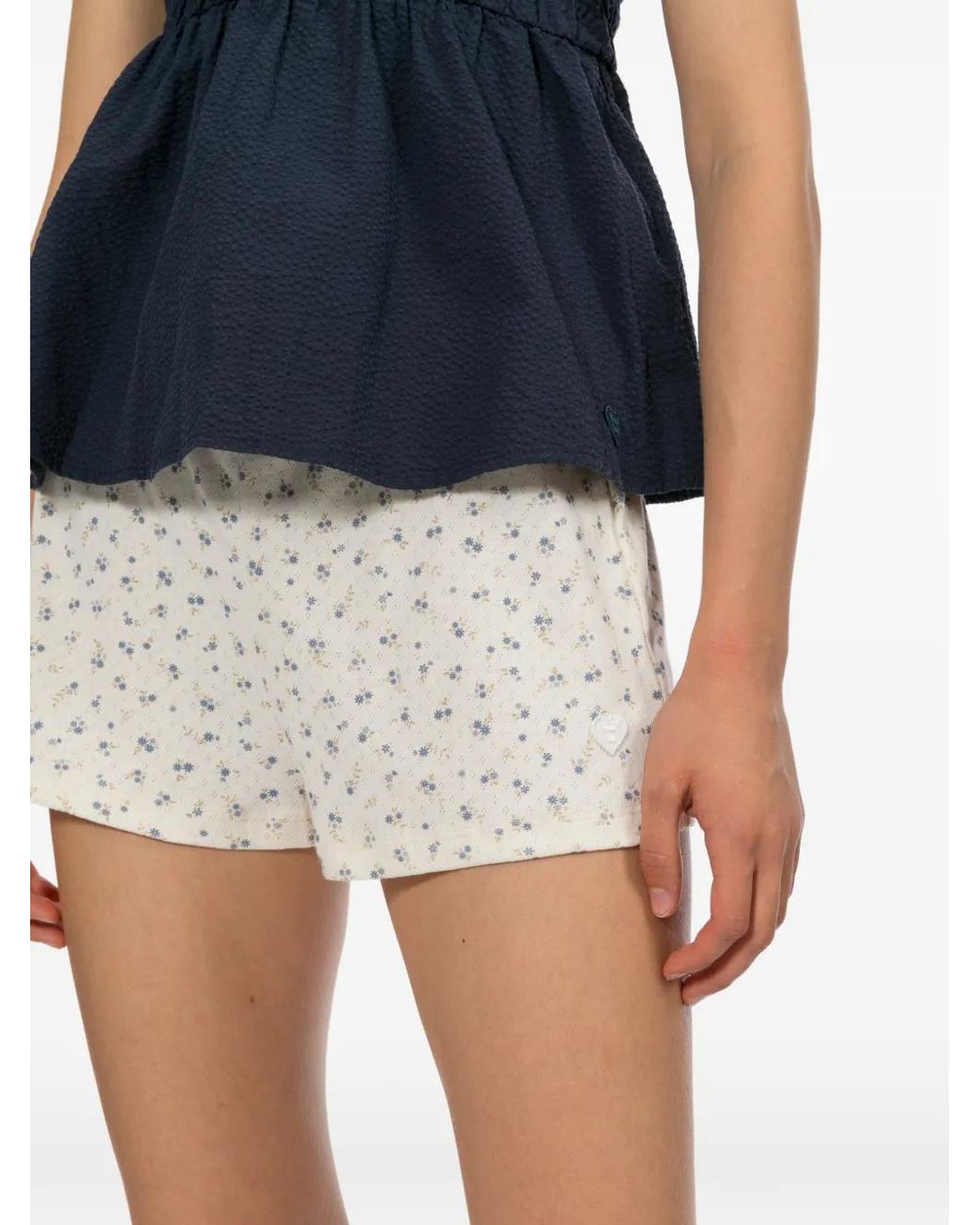 AAPE BY A BATHING AP White Floral-Print Shorts