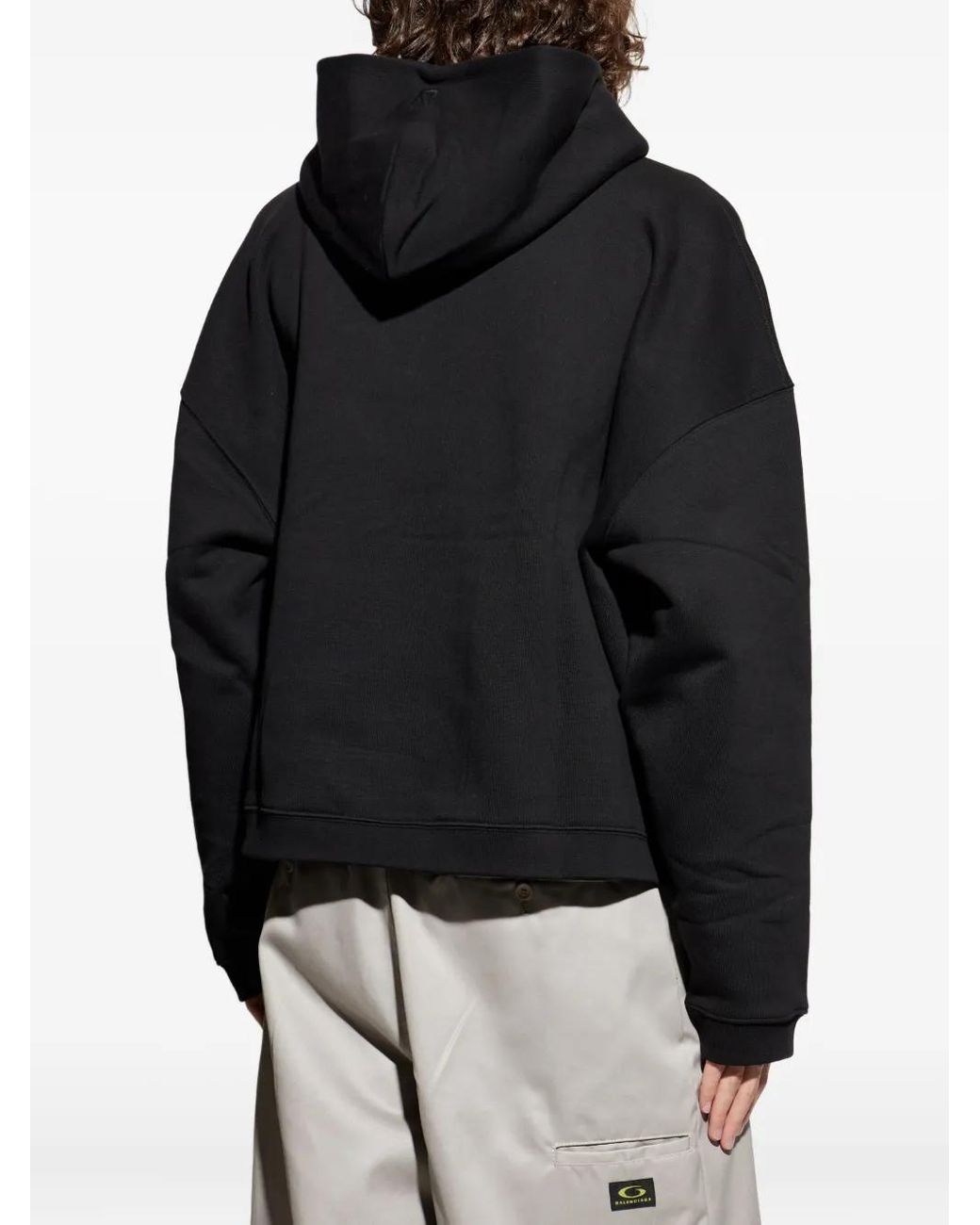 Represent Black "Initial Boxy Oversized" Hoodie for men